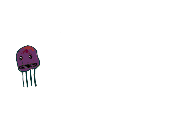 Crude animation work of Chewing Gum Spider by artist Grant Hunter.